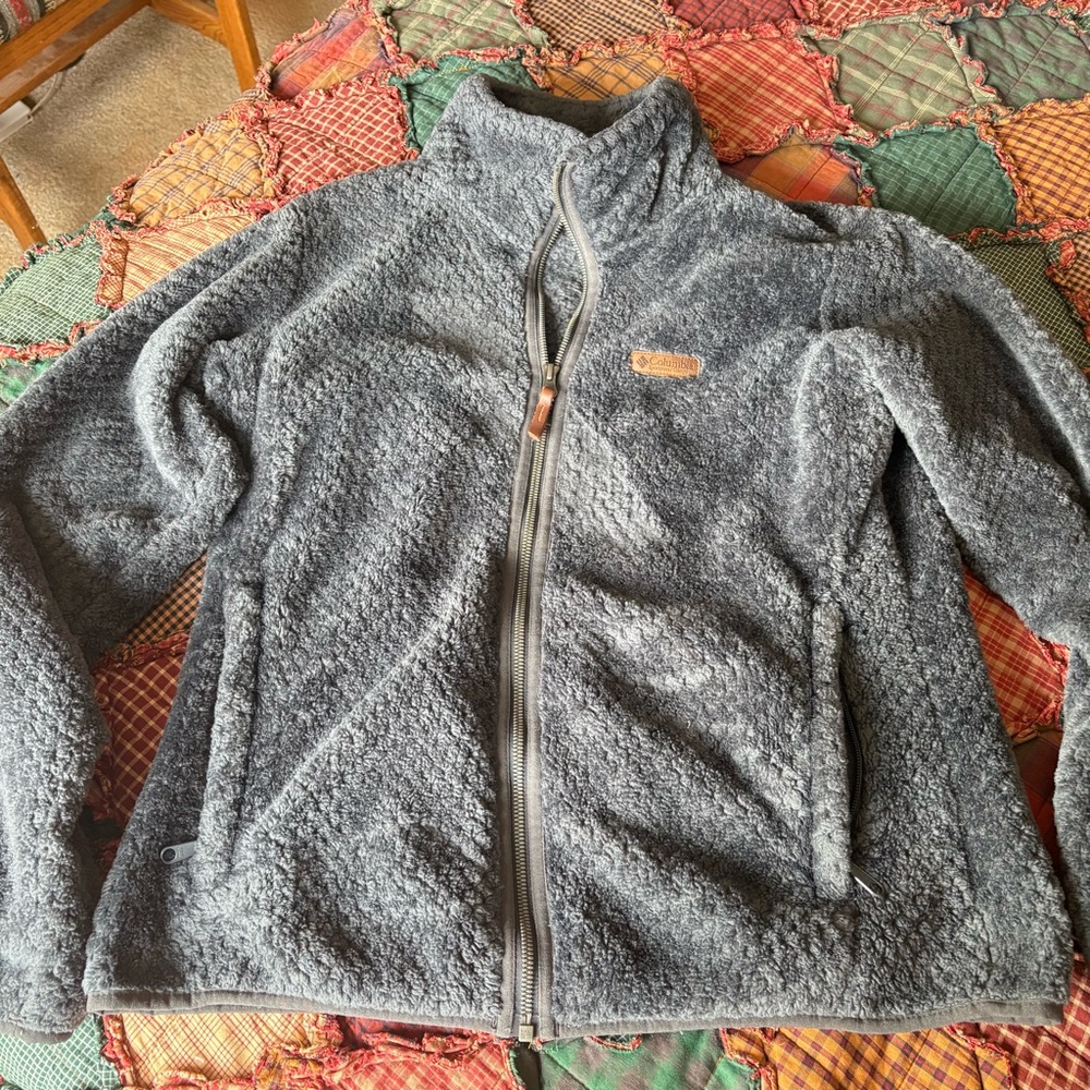Columbia Fireside Cozy Gray Full-Zip Sherpa Jacket